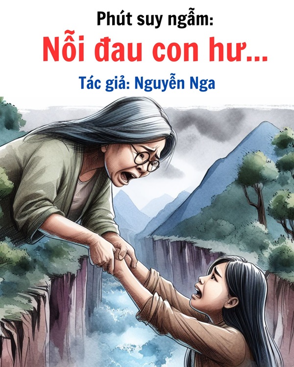 Phút Suy Ngẫm Của Tác Giả Nguyễn Nga: NỖI ĐAU CON HƯ… 1 phút suy ngẫm nỗi đau con hư, tác giả Nguyễn Nga