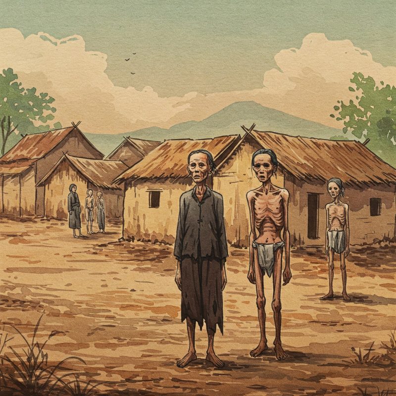 tiểu thuyết viết về nạn đói 1945 Ngẩng mặt thấy trời xanh tác giả Thiên Mỹ
