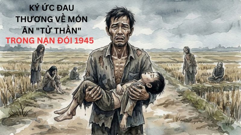 ký ức đau thương về món ăn tử thần trong nạn đói năm 1945