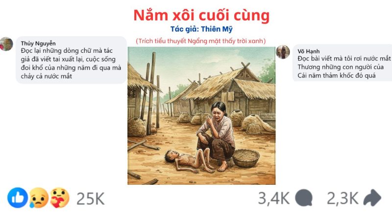 bạn đọc nói gì về tiểu thuyết NGẨNG MẶT THẤY TRỜI XANH TÁC GIẢ THIÊN MỸ
