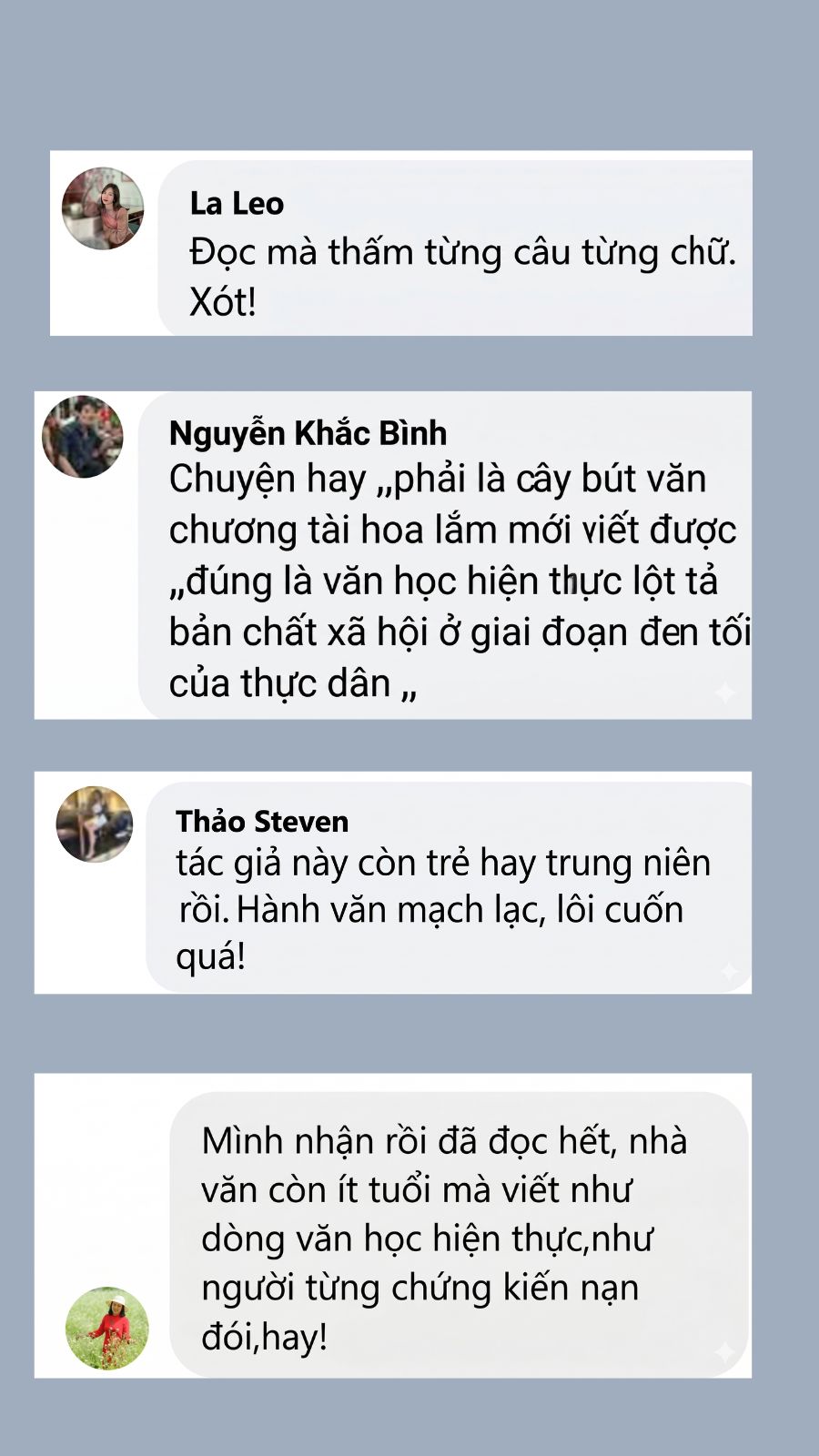 bạn đọc review tiểu thuyết Ngẩng mặt thấy trời xanh của Thiên Mỹ 